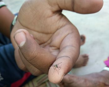 Close-up of hands