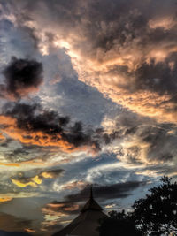 Low angle view of cloudy sky