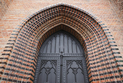 Arch window of historic building