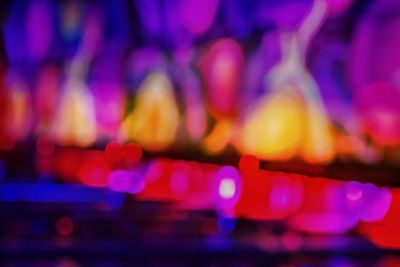 Defocused image of illuminated lights