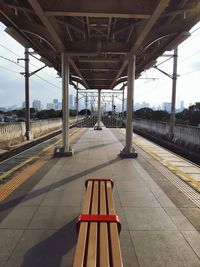 The end of station bench