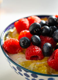 Close-up of strawberries in bowl