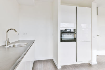 Interior of empty kitchen in apartment