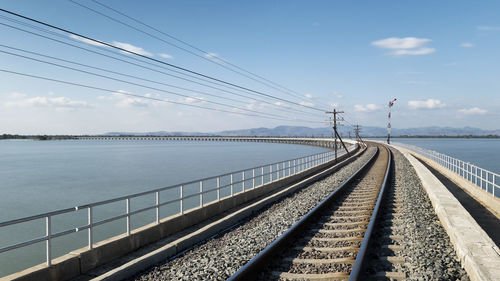 Railroad tracks against sky