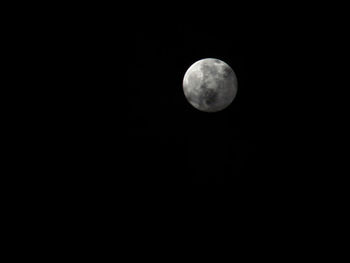 Low angle view of moon in sky