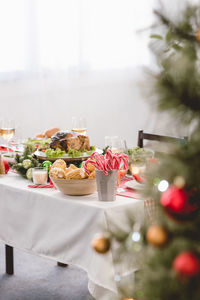 Close-up of food on table