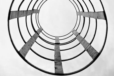 Low angle view of spiral staircase