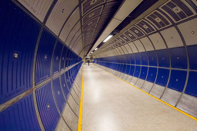 Empty illuminated tunnel