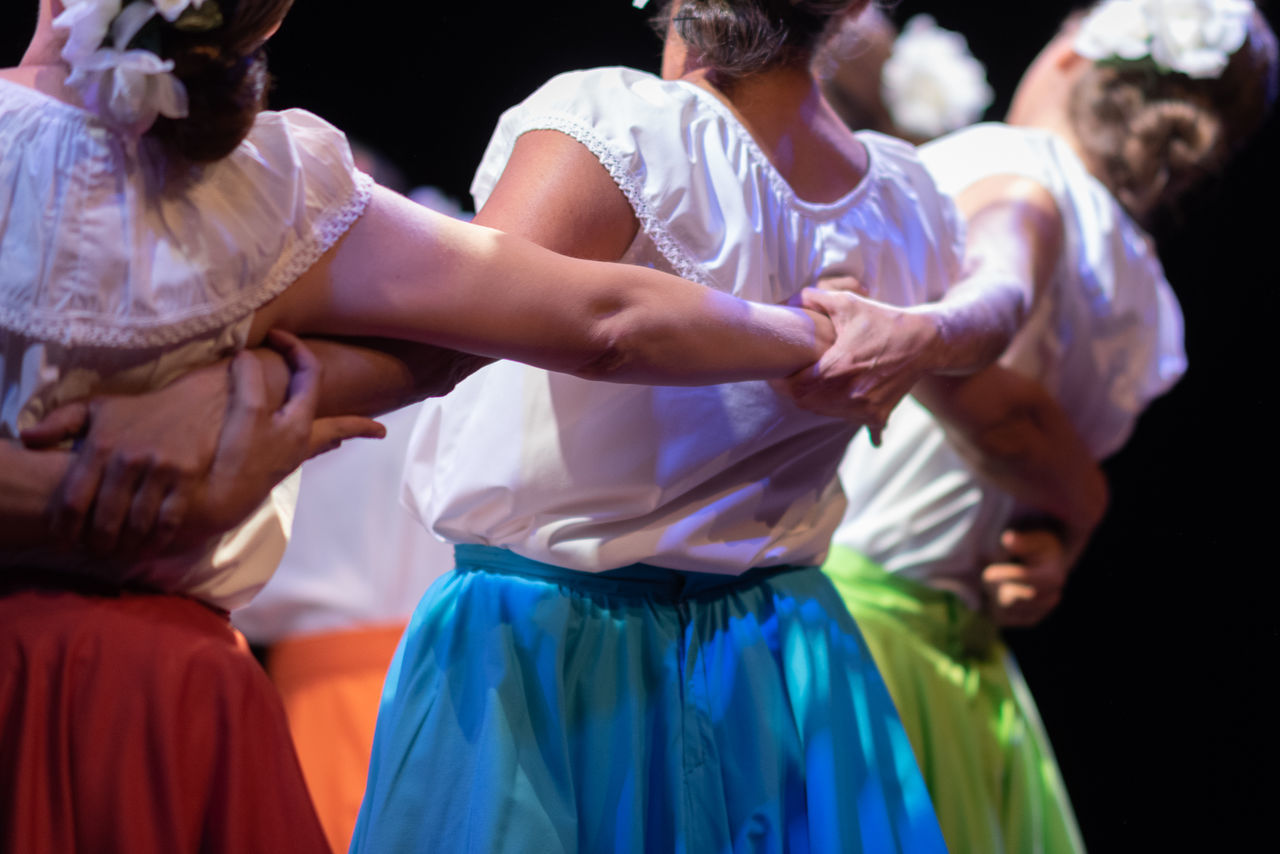 dancing, sports, performing arts, group of people, entertainment, adult, clothing, team sport, musical theatre, women, performance art, performance, arts culture and entertainment, event, young adult, traditional clothing, emotion, folk dance, tradition, celebration, togetherness