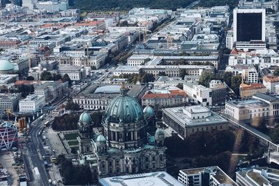 High angle shot of cityscape