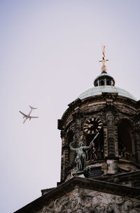 Low angle view of building against clear sky