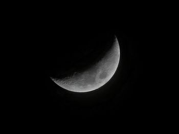 Low angle view of moon at night