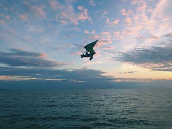 Clouds over sea at sunset