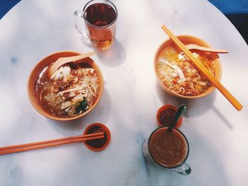 Close-up of served food