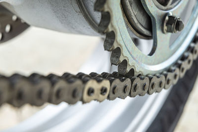 Close-up of bicycle wheel