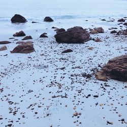 Rocks in sea