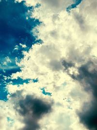 Low angle view of clouds in sky