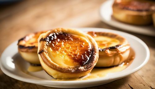 Close-up of food in plate on table