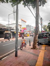 Bicycle on street in city