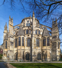 Low angle view of historic building against sky