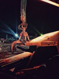 Close-up of machinery at construction site