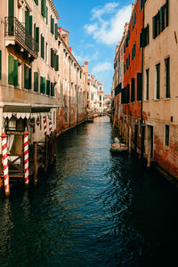 Canal amidst buildings in city