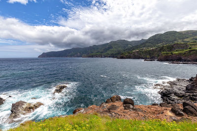 Scenic view of sea against sky