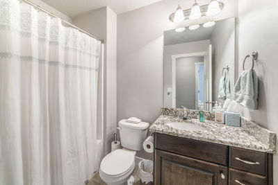 Interior of bathroom at home