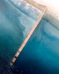 Aerial view of a beach in cannes la bocca, france