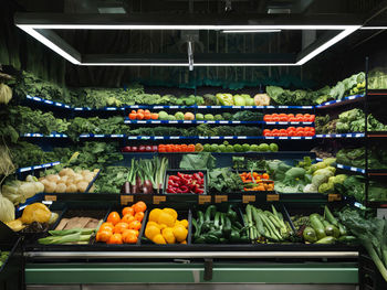 High angle view of food for sale at market