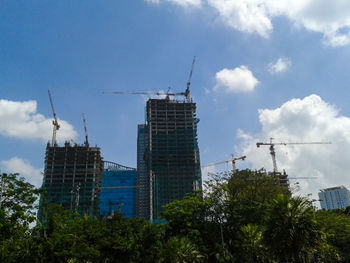 Low angle view of buildings against sky