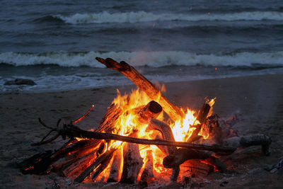 Bonfire on beach