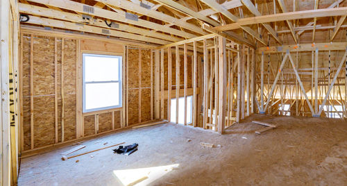 Interior of abandoned building