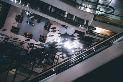 High angle view of food in restaurant