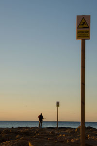 View of man fishing