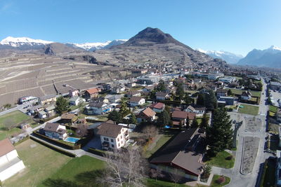 Aerial view of townscape