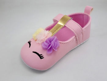 High angle view of heart shape on pink flower