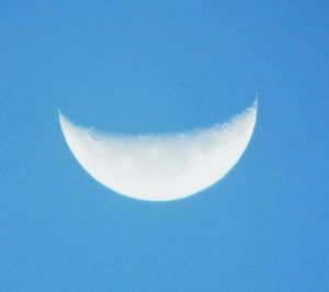 Low angle view of moon in sky