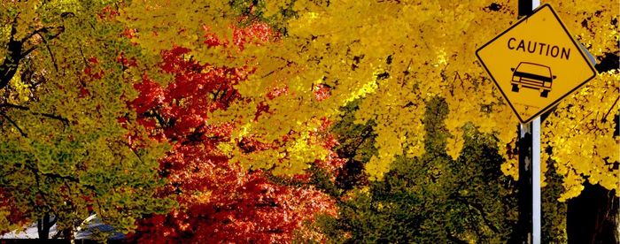 Information sign against the sky