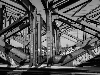 Low angle view of bridge against sky