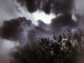 Low angle view of cloudy sky