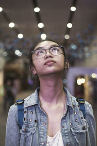 Close-up of young woman