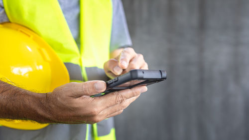 Man using mobile phone