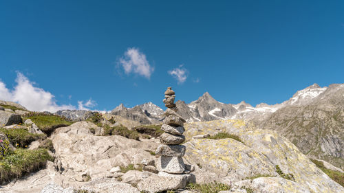 Panoramic view on the mountain ranges of the dolomites in italy