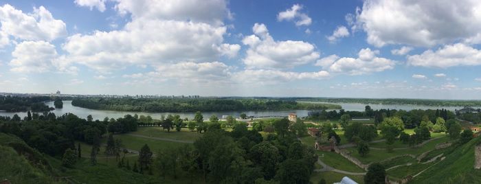 Panoramic view of landscape against sky