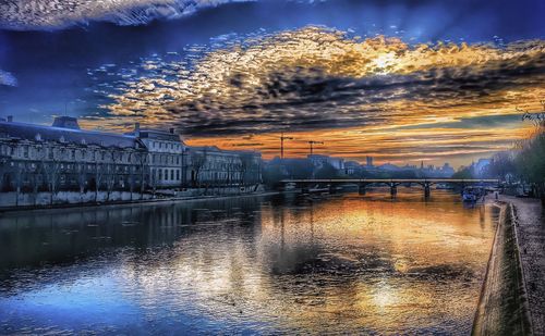 Reflection of sky on water