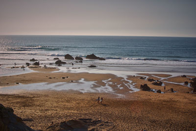 High angle view of beach against sky