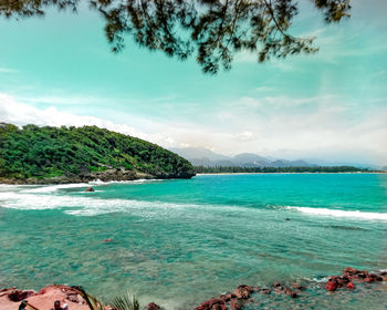 Scenic view of sea against sky