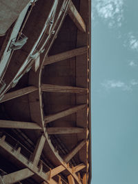 Low angle view of bridge against sky