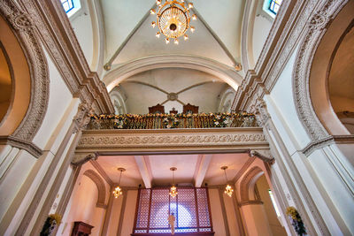 Low angle view of ceiling of building